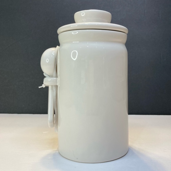 Rae Dunn Home Collection TWO Canister with Spoon NWOT - Picture 3 of 7